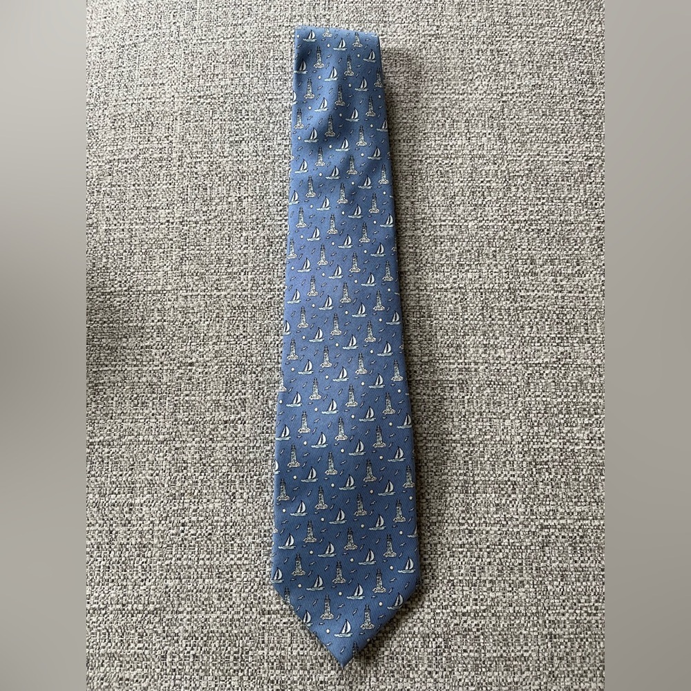 Vineyard‎ Vines Nautical Blue Tie with Sailboats